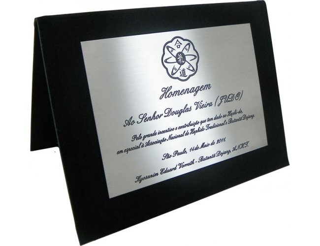 Placa de Homenagem 28x20cm com Porta Placa PS242