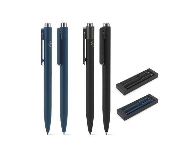 Conjunto de Caneta e Caneta Sem Tinta Alumínio 94% Reciclado SP51980 (MB11550)