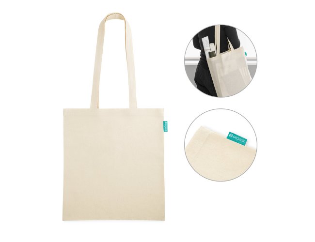 Sacola 100% Algodo Orgnico 37x41cm SP92932 (MB1590+14)