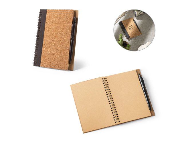 Caderno B6 em Cortia e Polister Reciclado 17,8x3 Sem Pauta SP93285 (MB1950.0425)