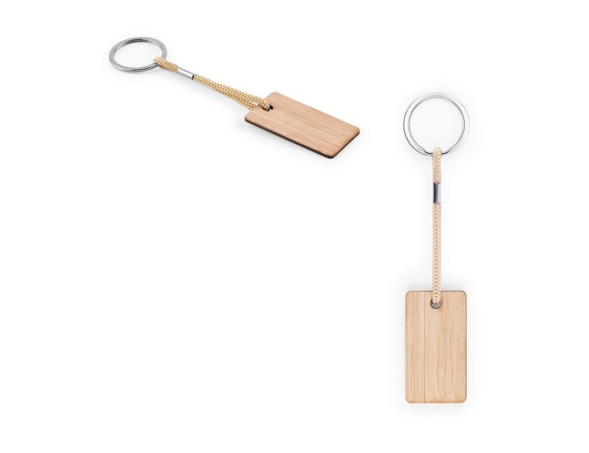 Chaveiro em Bambu com Cordão em PET SP95089 (MB1123+14)
