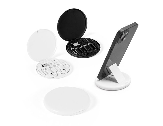 Conjunto de Cabo e Adaptadores de Carregamento Super Rpido em ABS 100% Reciclado SP97187 (MB12100)
