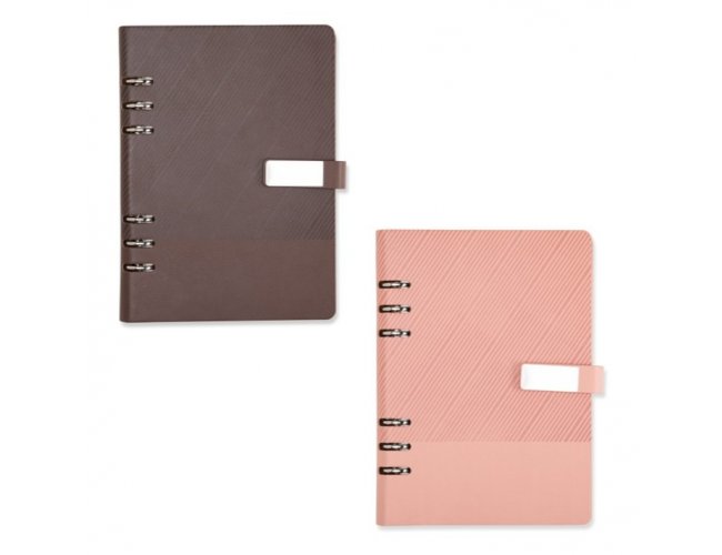 Caderno Fich�rio Couro Sint�tico 23,2x17,9cm XB19140 (MB11921)