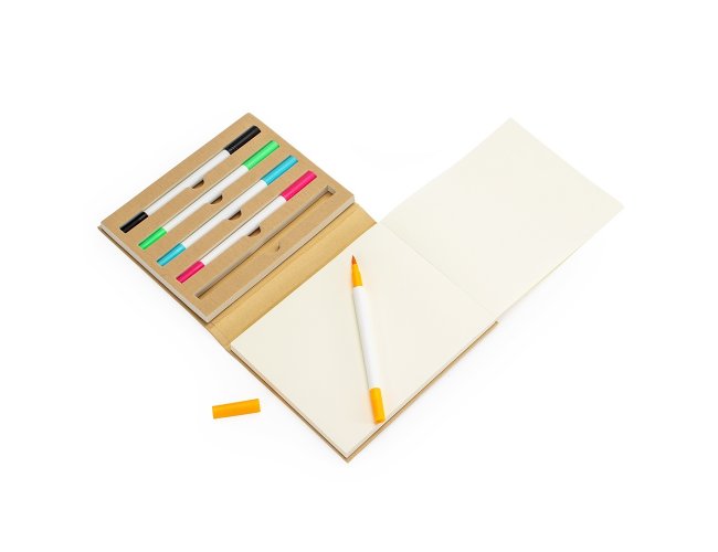 Bloco de Anotaes S/Pauta com 5 Canetas 14,3x18,1cm XB19038 (MB11119)