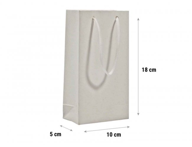 Sacola de Papel Branco 18x10x5cm BPB18 (MB1156)