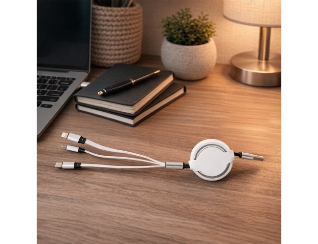 Cabo USB Retr�til 3 em 1 XB19073 (MB1780)
