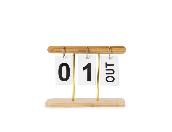 Calendário Permanente Bambu 15x8x1,2cm XB19027 (MB11526)