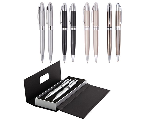 Conjunto caneta e lapiseira de metal com estojo ER180PAR (MB12818.0824)