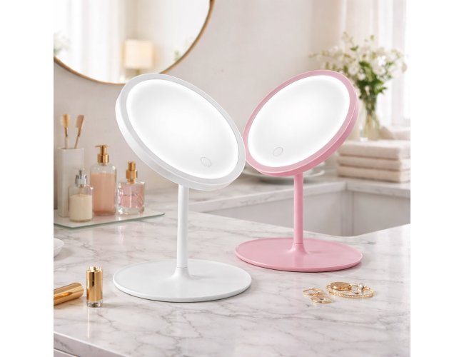 Espelho de Mesa Plástico com LED XB18981A (MB11571)