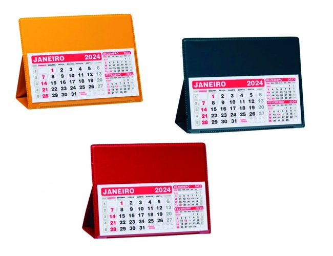 Calendrio de Mesa Pequeno em PVC LG42 Colorido (MB1169.1023)